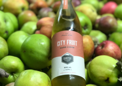 city fruit bottle on Apples
